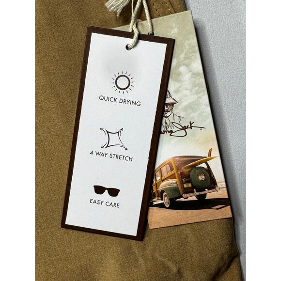 NWT Panama Jack Men's Lightweight Quick Drying Tan Shorts - Size 40x9 - Picture 4 of 6